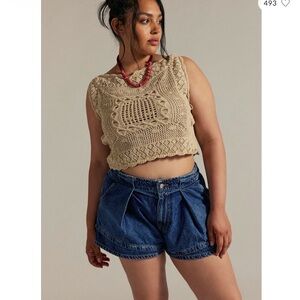 We the Free Low Ryder Denim Shorts in Quincy Blue